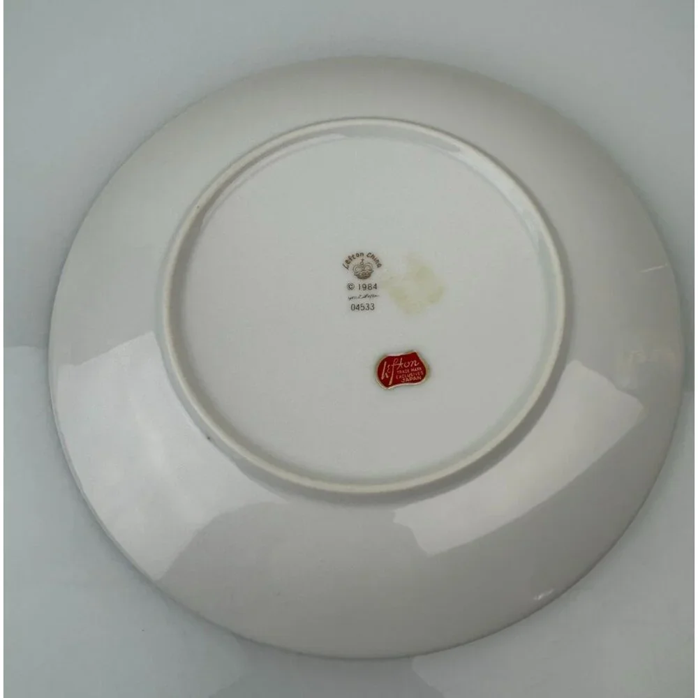 Lefton China Vintage Cardinal Bird Holly Ivy Christmas Holiday Plate Japan 1984